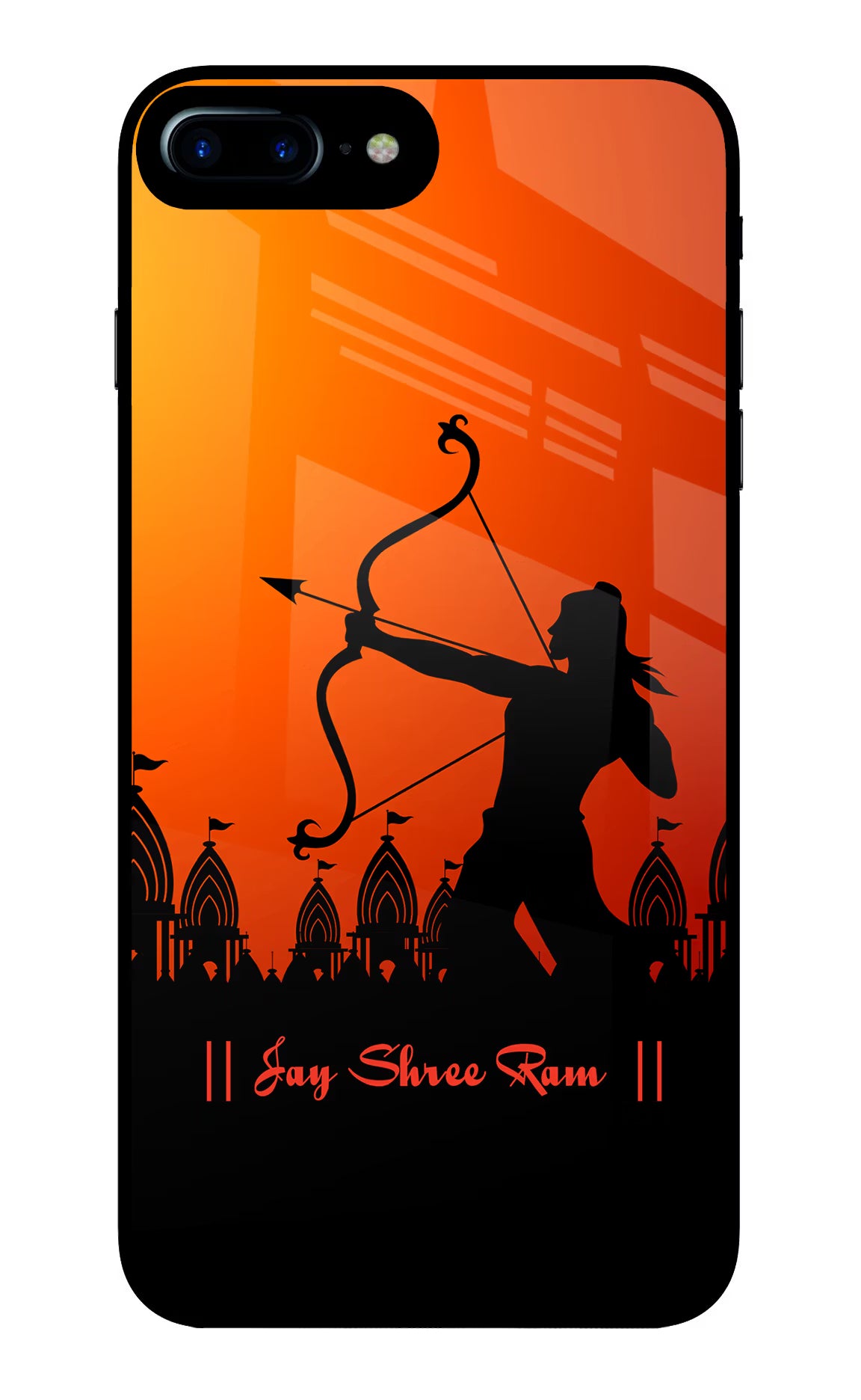 Lord Ram - 4 iPhone 7 Plus Glass Case Back Cover by Casekaro