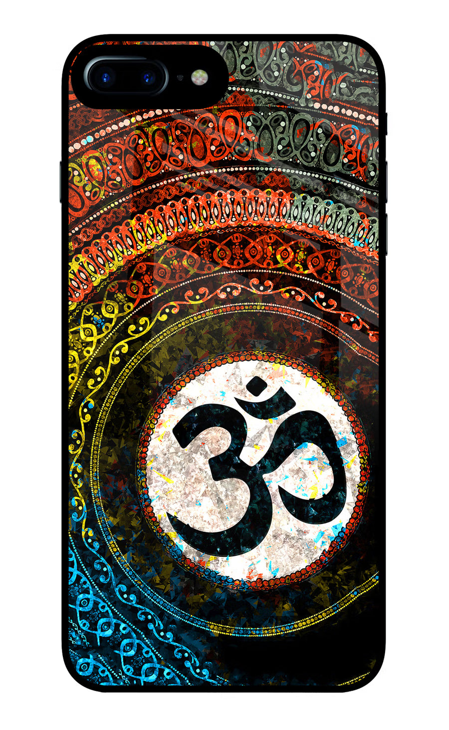 Om Cultural iPhone 7 Plus Back Cover, Glass case
