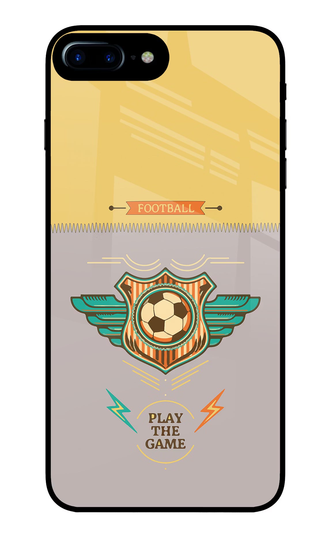 Football iPhone 7 Plus Glass Case Back Cover by Casekaro