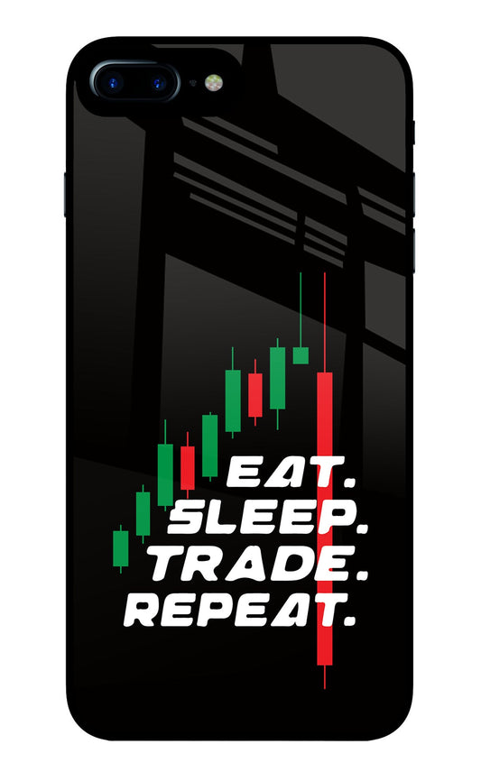 Eat Sleep Trade Repeat iPhone 7 Plus Glass Case