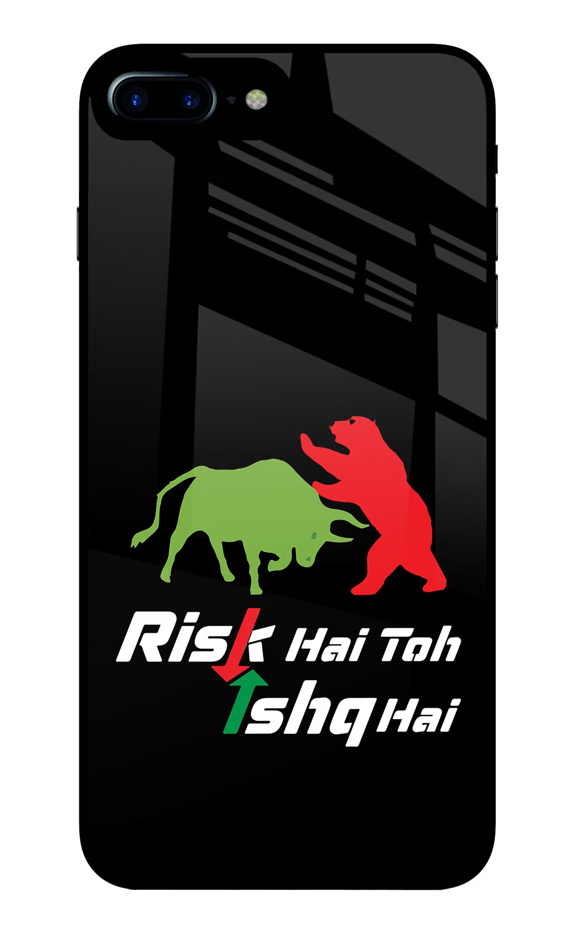 Risk Hai Toh Ishq Hai iPhone 7 Plus Glass Case Back Cover by Casekaro