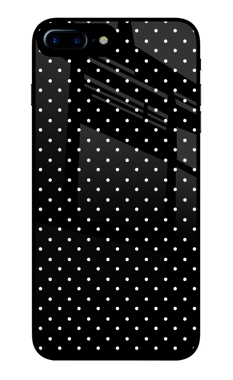 White Dots iPhone 7 Plus Back Cover, Glass case