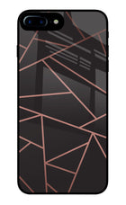 Geometric Pattern iPhone 7 Plus Glass Case Back Cover by Casekaro