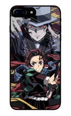 Demon Slayer iPhone 7 Plus Glass Case Back Cover by Casekaro