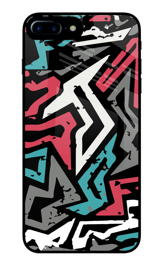 Geometric Graffiti iPhone 7 Plus Glass Case