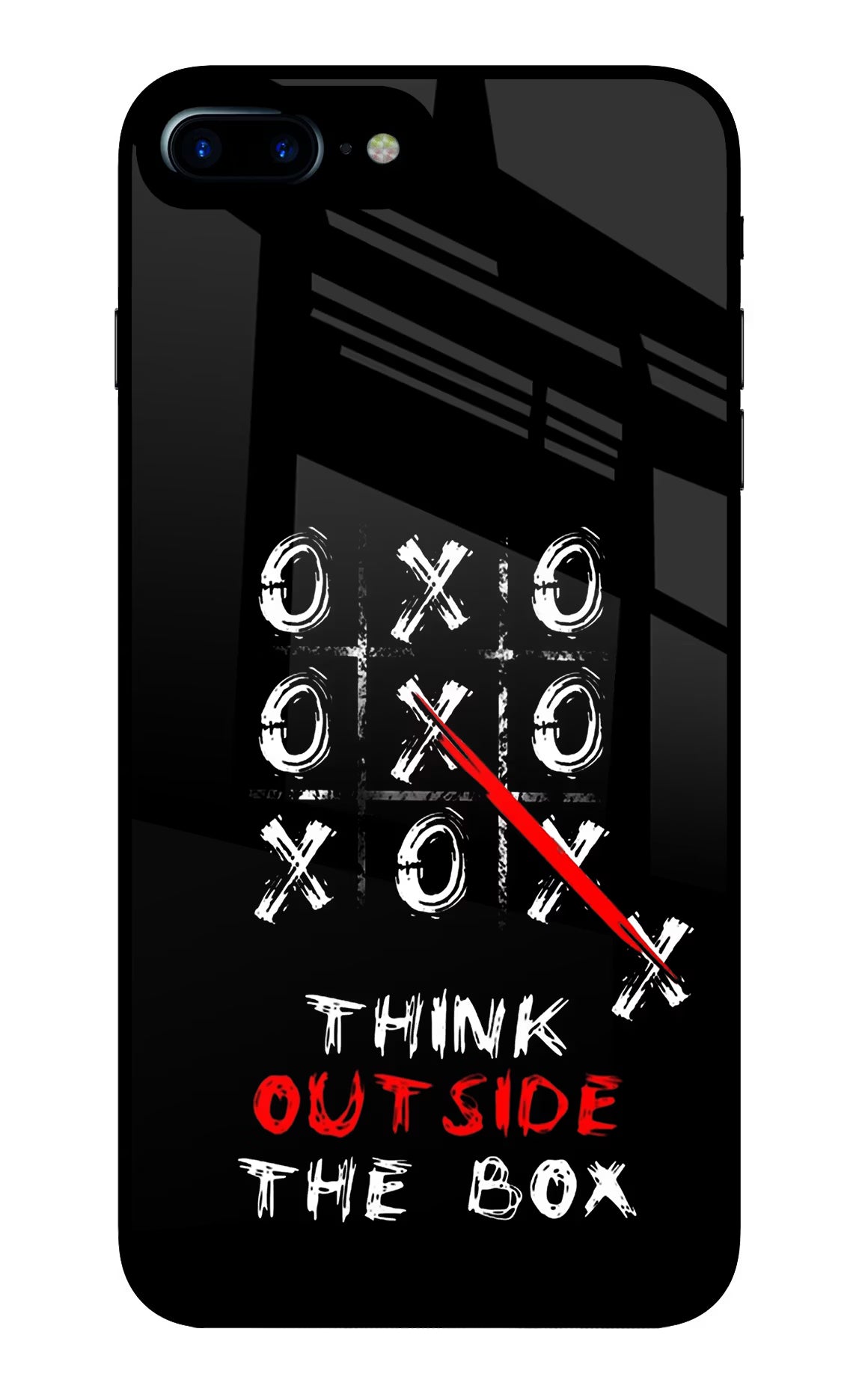 Think out of the BOX iPhone 7 Plus Glass Case Back Cover by Casekaro