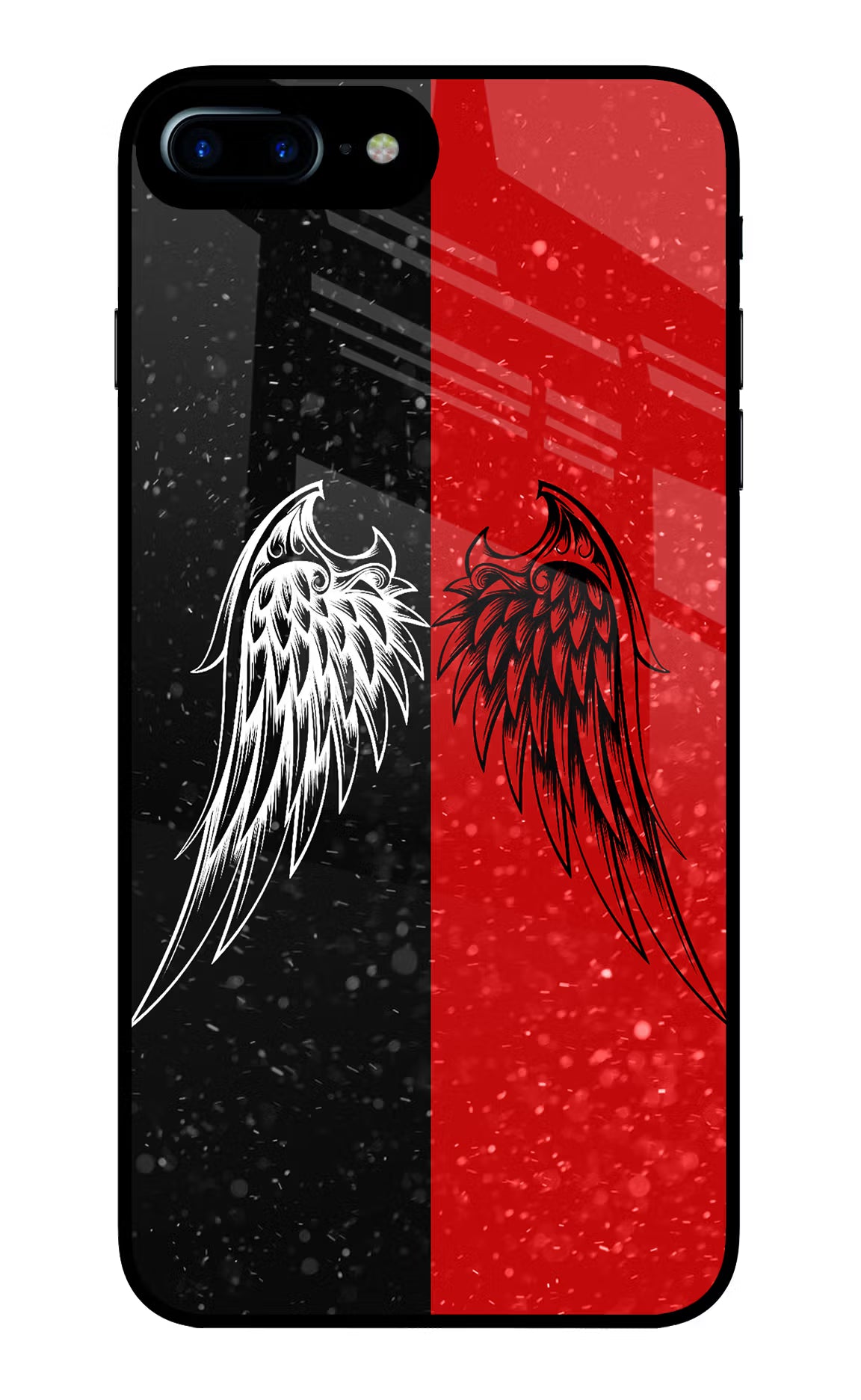 Wings iPhone 7 Plus Glass Case Back Cover by Casekaro