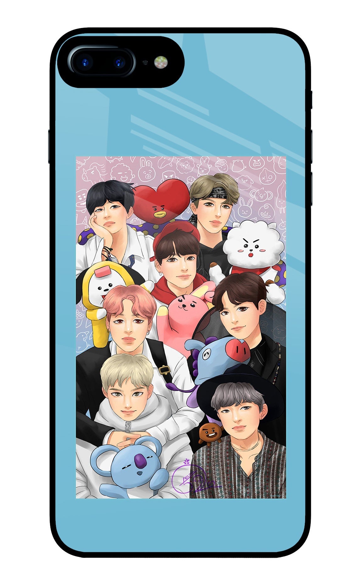 BTS with animals iPhone 7 Plus Back Cover