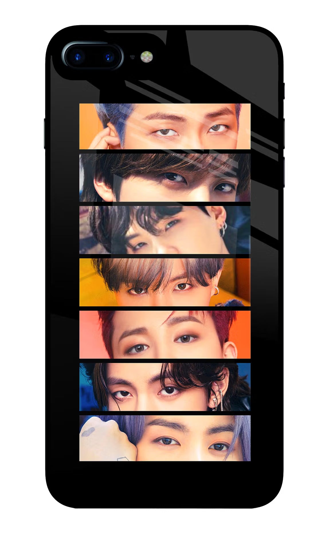 BTS Eyes iPhone 7 Plus Glass Case Back Cover by Casekaro