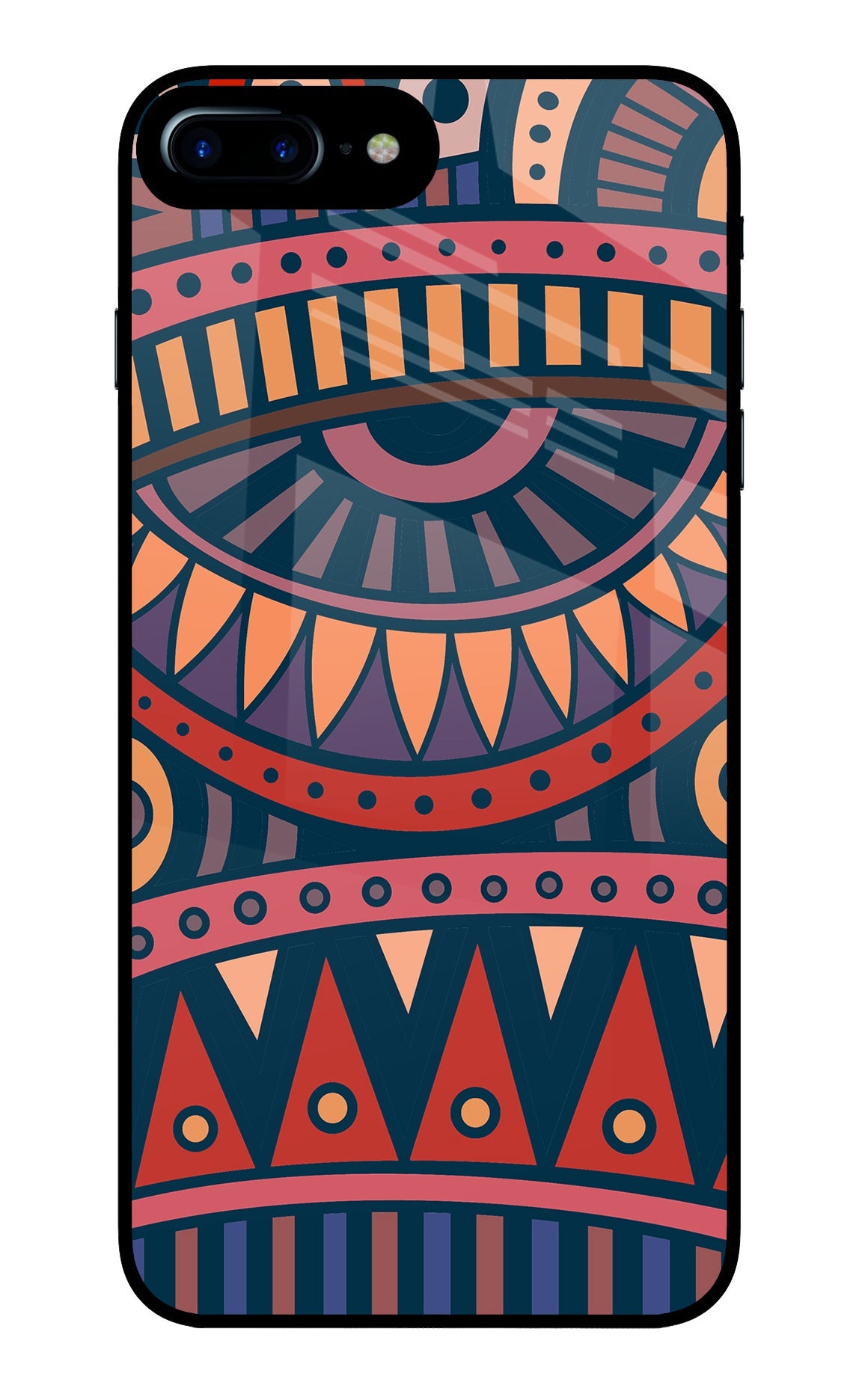 African Culture Design iPhone 7 Plus Glass Case