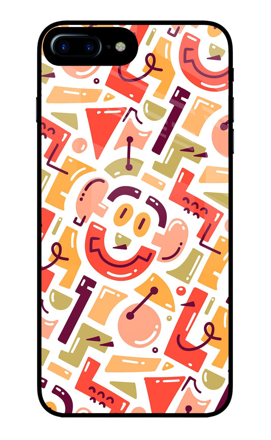 Doodle Pattern iPhone 7 Plus Glass Case