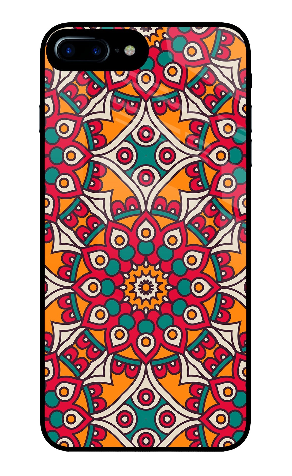 Mandala Art iPhone 7 Plus Glass Case