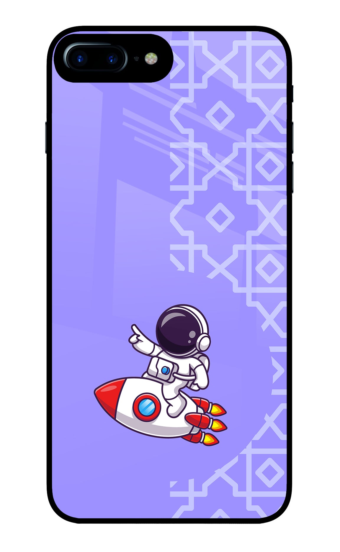 Cute Astronaut iPhone 7 Plus Glass Case