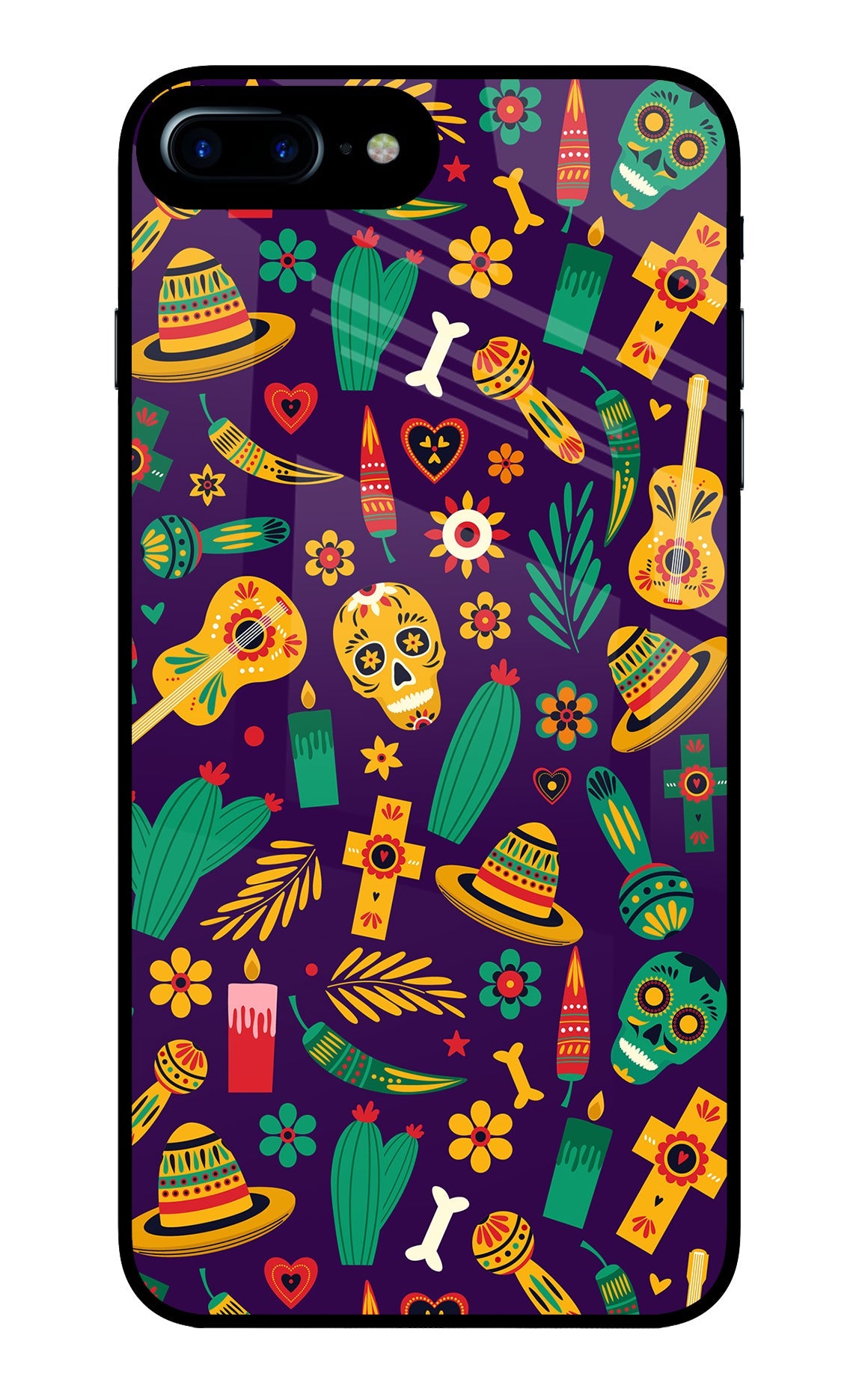Mexican Artwork iPhone 7 Plus Glass Case