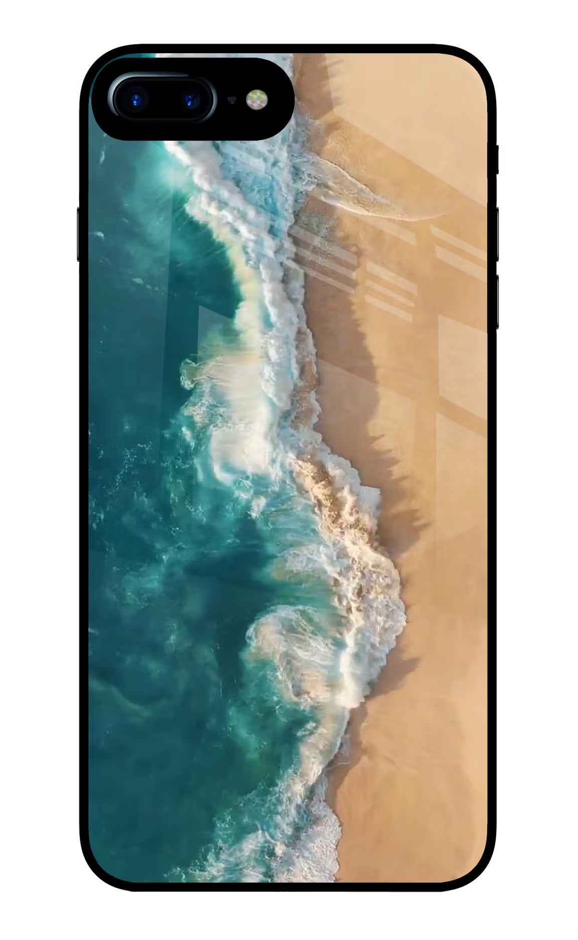 Ocean Beach iPhone 7 Plus Glass Case Back Cover by Casekaro