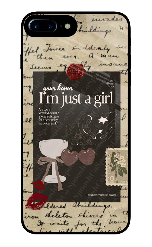I am just a girl iPhone 7 Plus Glass Case