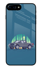 Retro Garage Vibe iPhone 7 Plus Glass Case