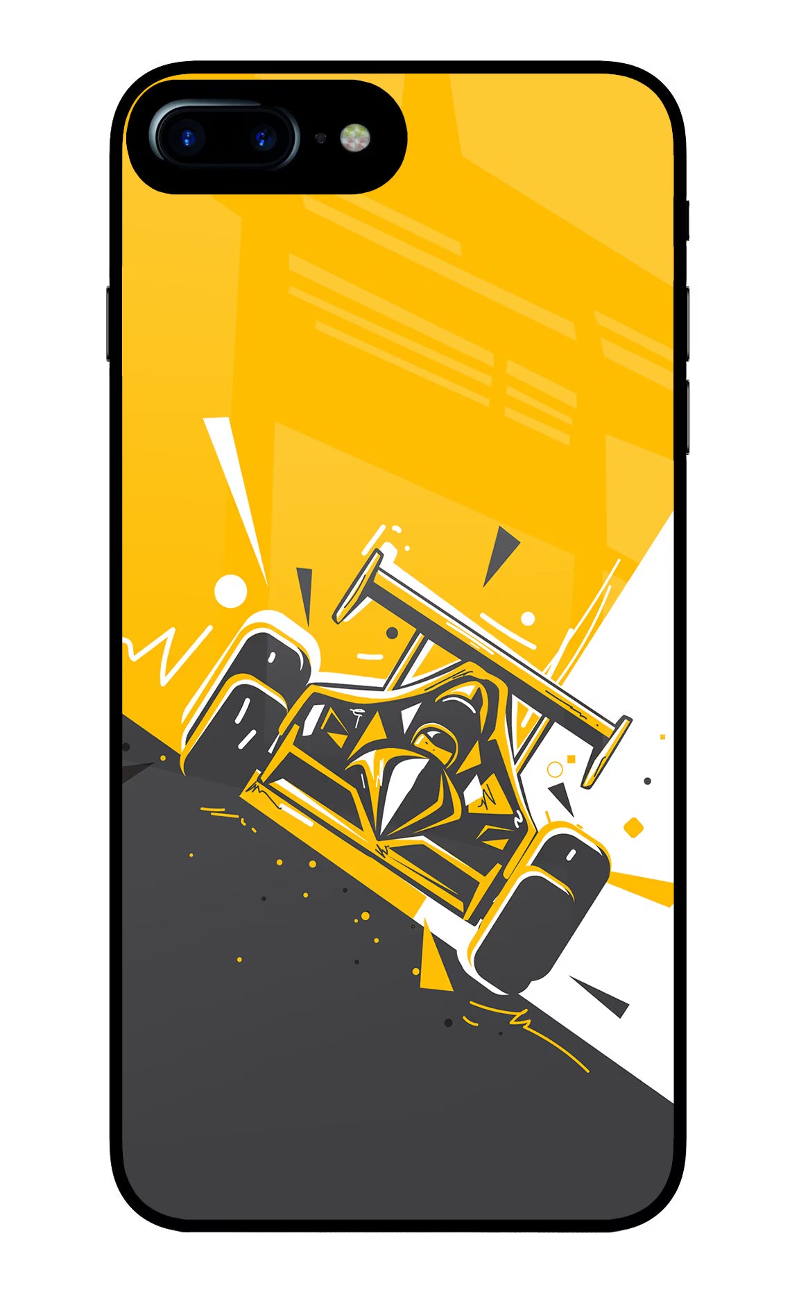 Track King iPhone 7 Plus Glass Case Back Cover by Casekaro
