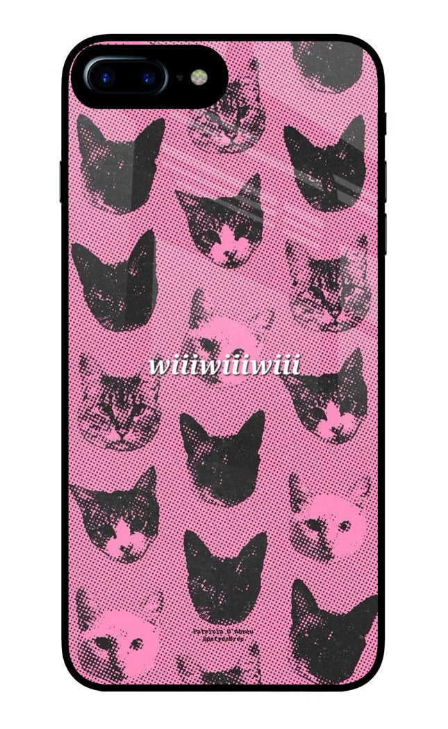 Pink Cats iPhone 7 Plus Glass Case
