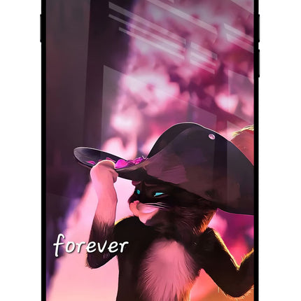 Forever Cat iPhone 7 Plus Glass Case