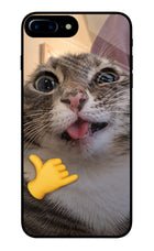 Silly Cat Call iPhone 7 Plus Glass Case