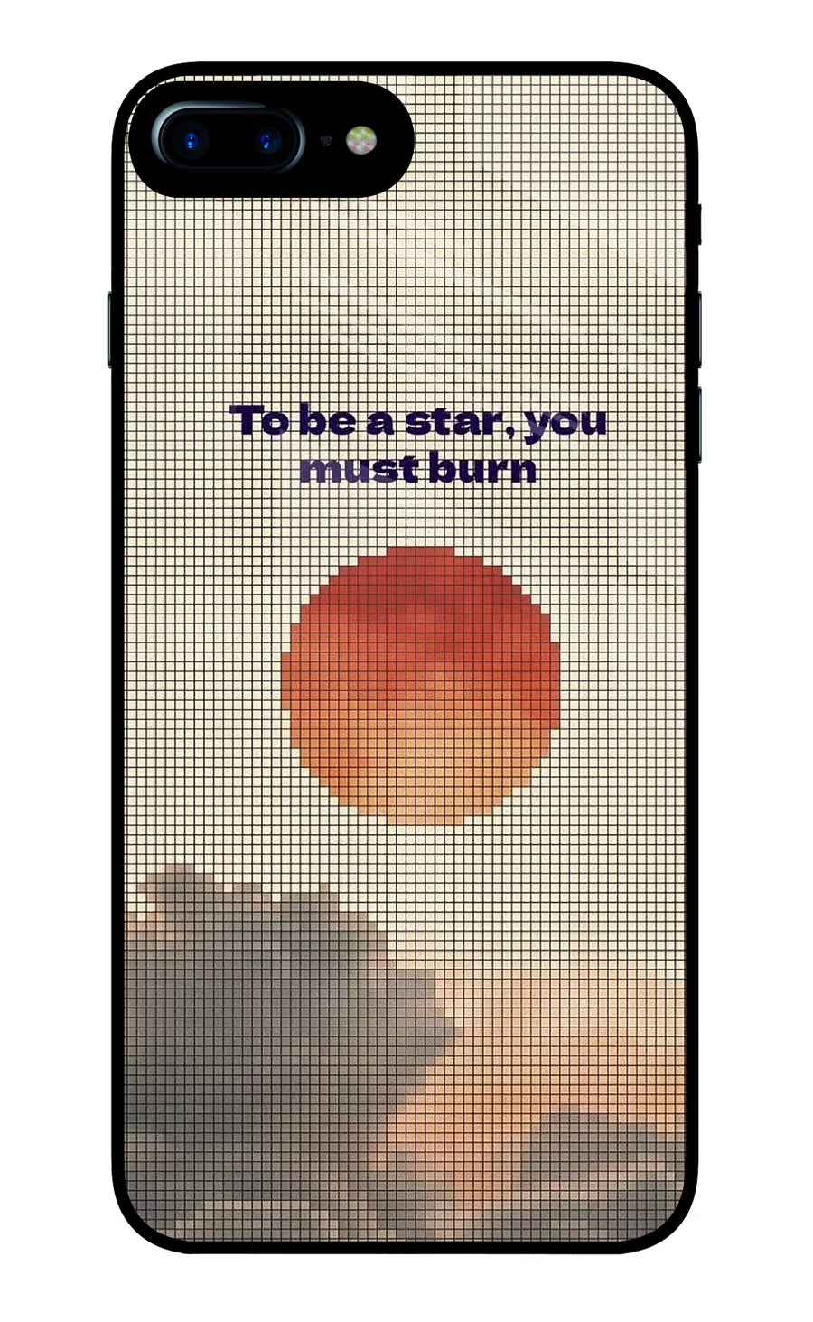 Pixel Sun iPhone 7 Plus Back Cover, Glass case