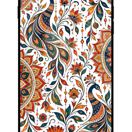 White Mayura iPhone 7 Plus Glass Case