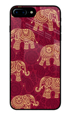 Maroon Elephant iPhone 7 Plus Glass Case