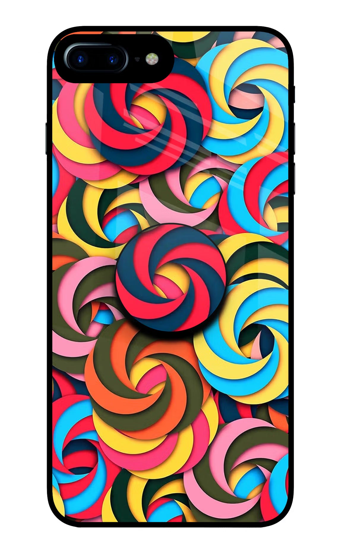 Spiral Pattern iPhone 7 Plus Pop Case by Casekaro