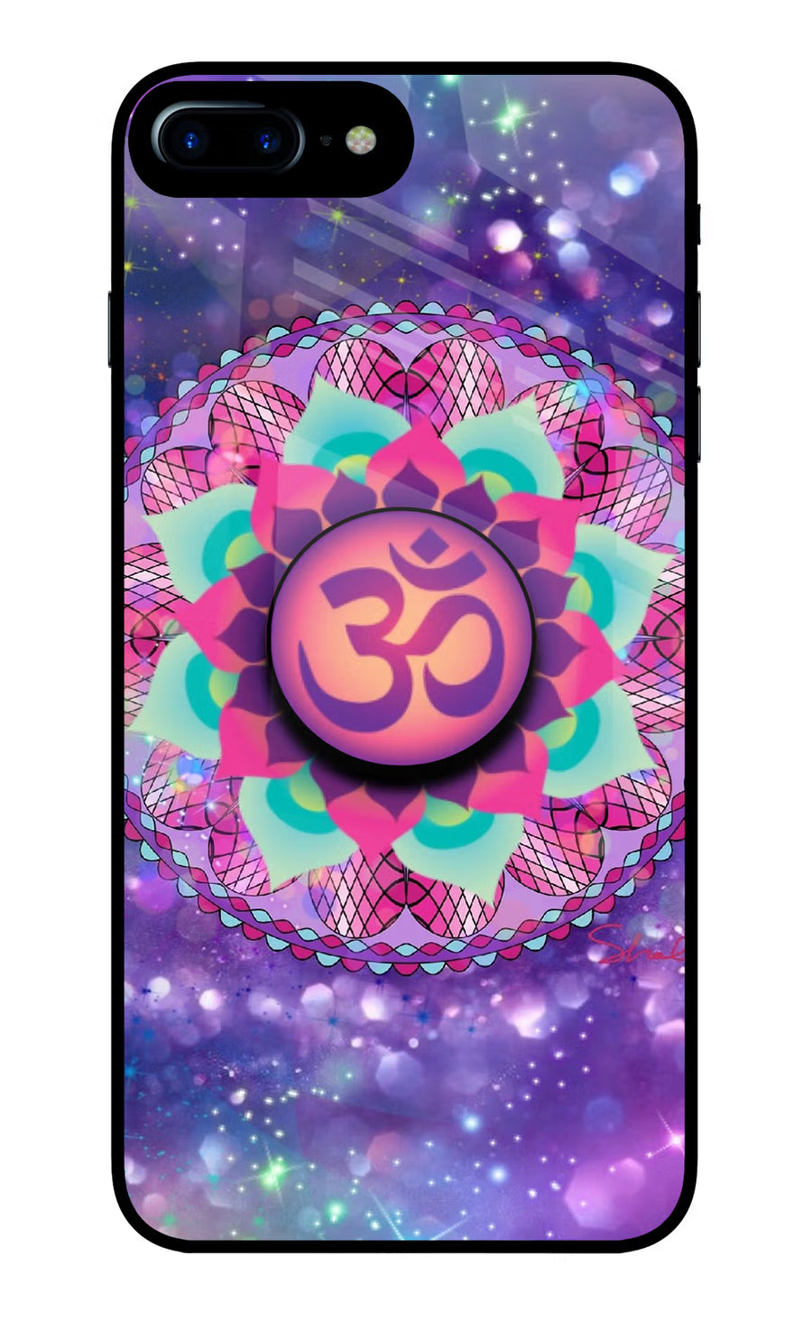Om Purple iPhone 7 Plus Pop Case, Glass case
