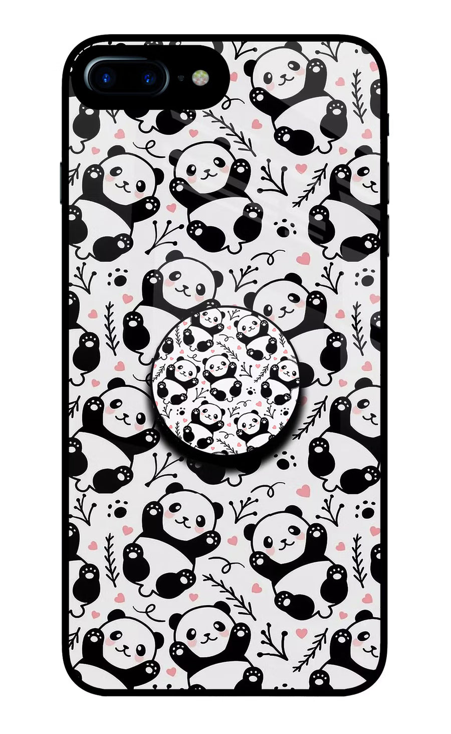 Cute Panda iPhone 7 Plus Pop Case, Glass case