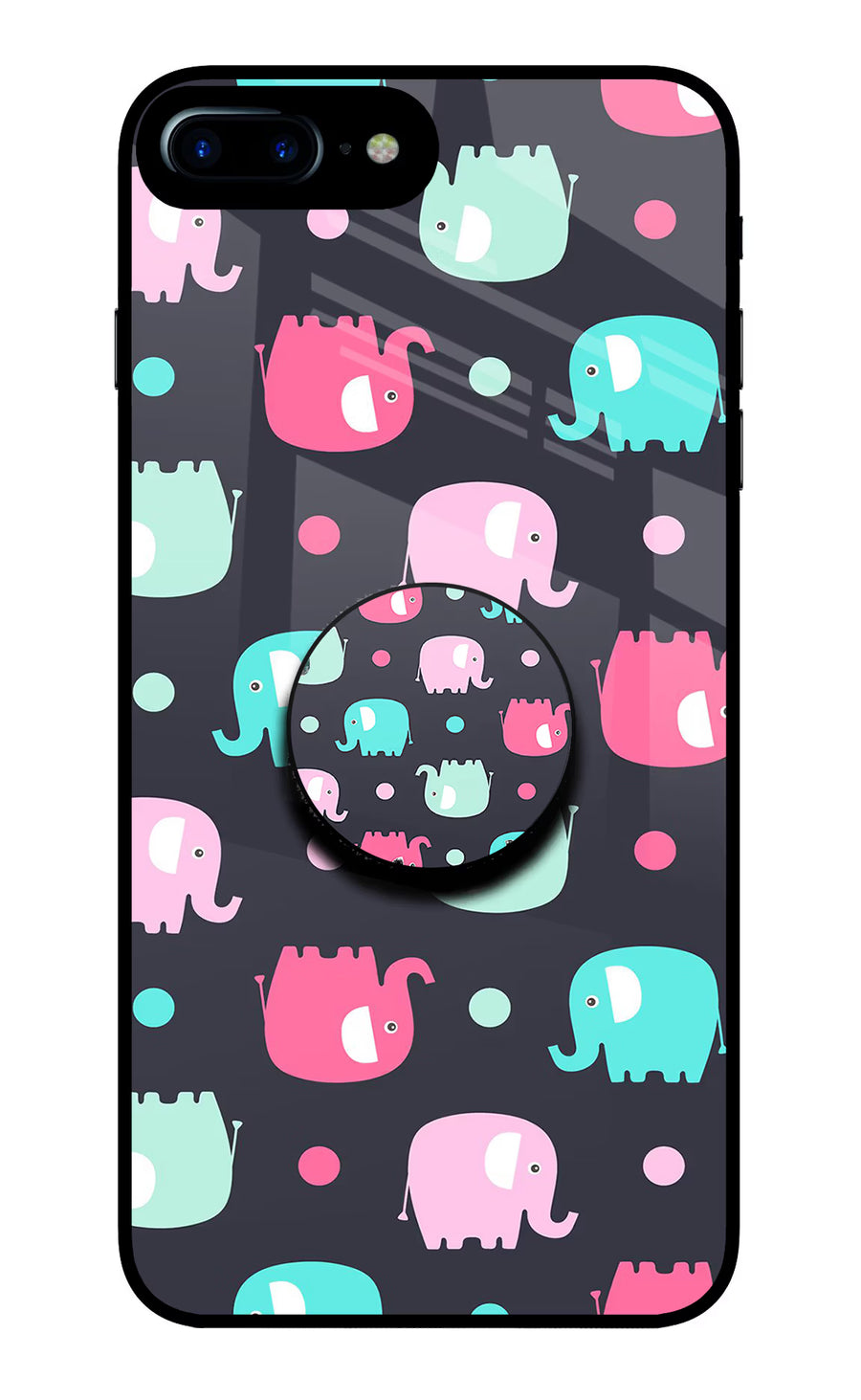 Baby Elephants iPhone 7 Plus Pop Case, Glass case