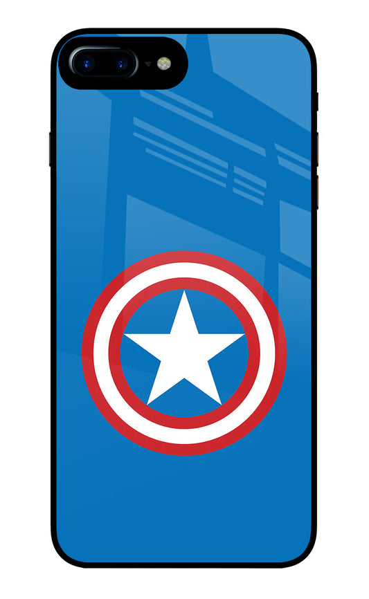 Captain America Logo iPhone 8 Plus Glass Case
