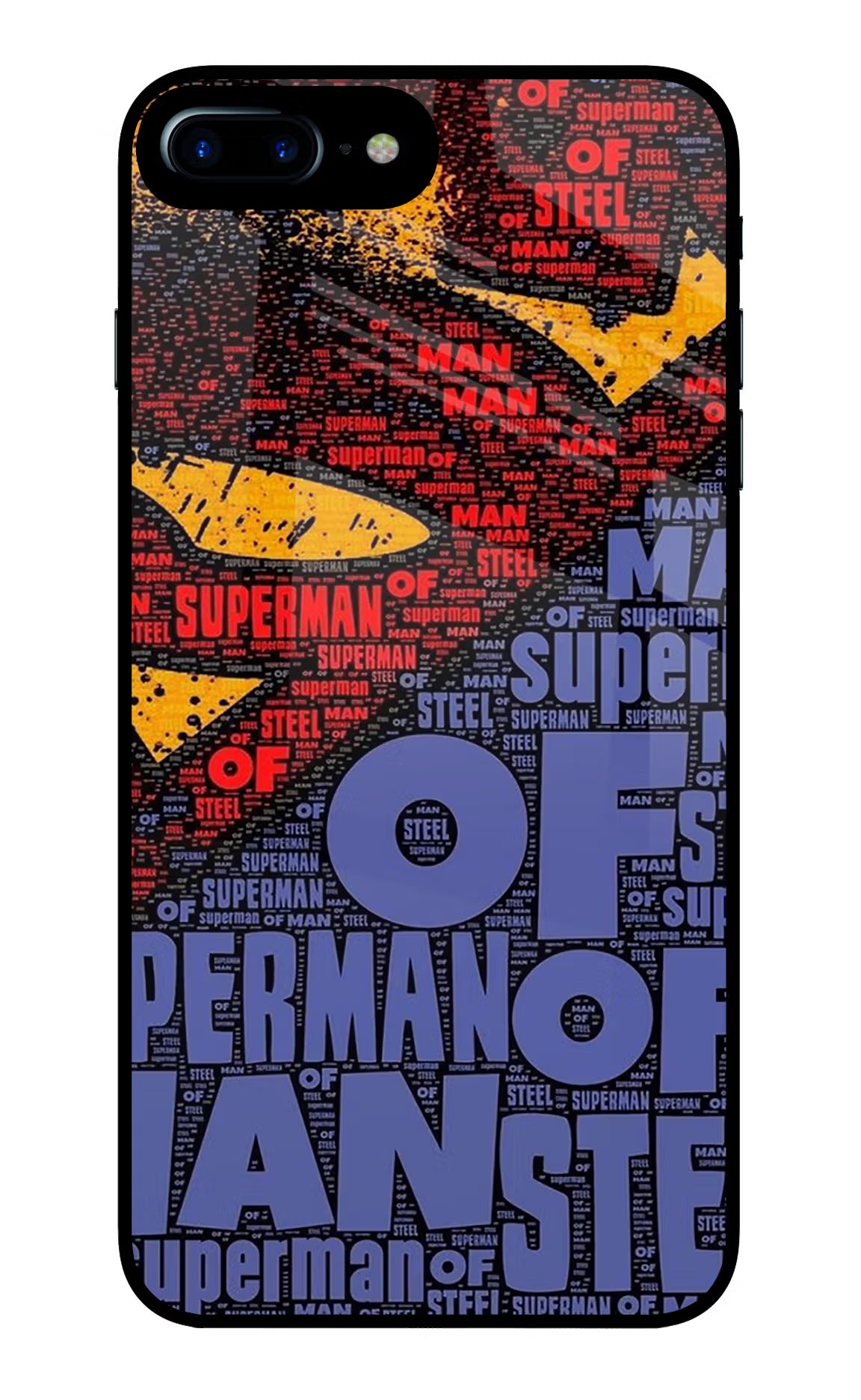 Superman iPhone 8 Plus Glass Case Back Cover by Casekaro