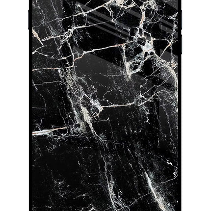 Black Marble Texture iPhone 8 Plus Glass Case