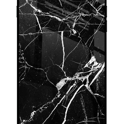 Black Marble Pattern iPhone 8 Plus Glass Case