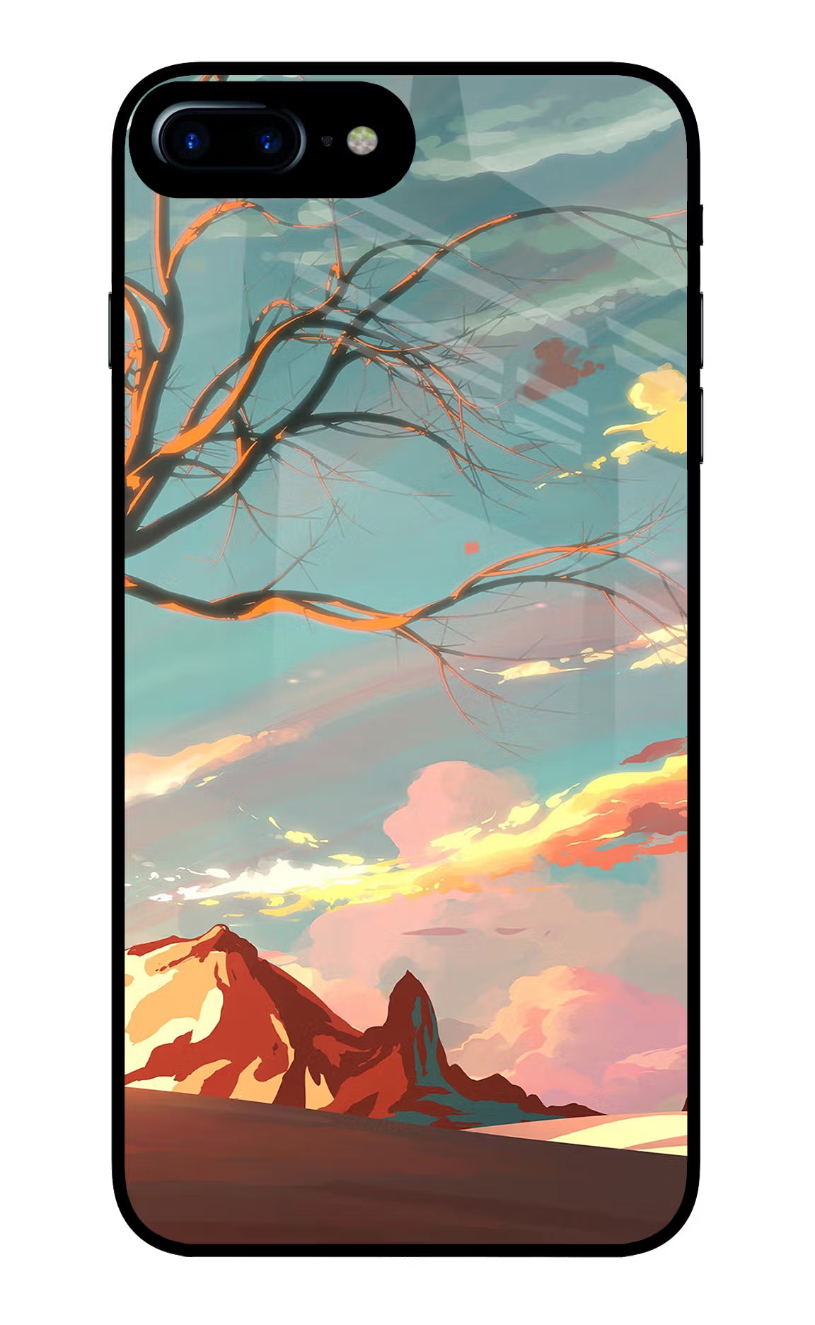 Scenery iPhone 8 Plus Glass Case Back Cover by Casekaro