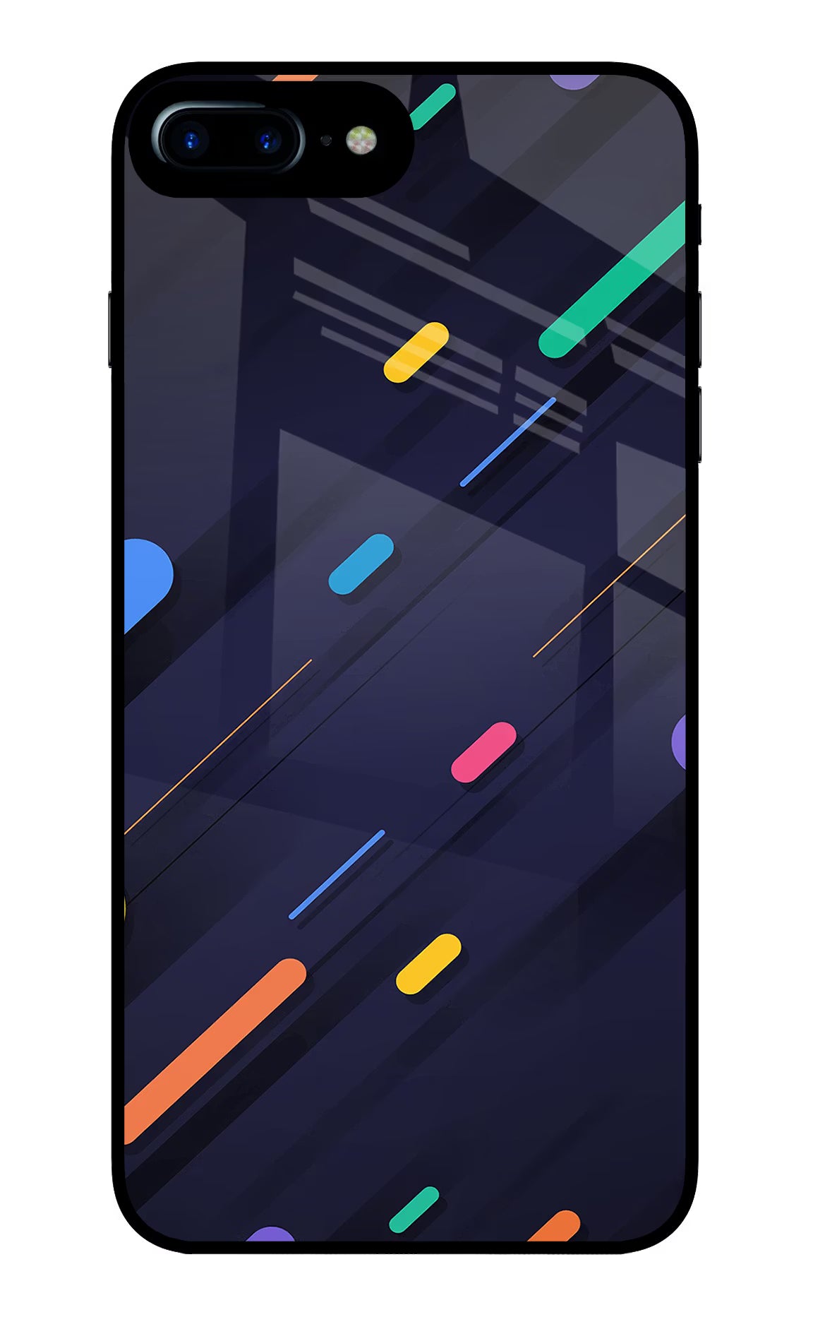 Abstract Design iPhone 8 Plus Glass Case Back Cover by Casekaro