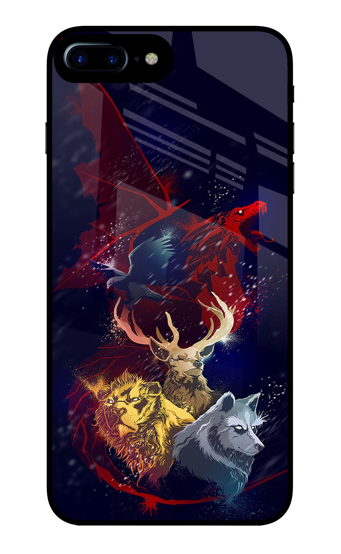 Game Of Thrones iPhone 8 Plus Glass Case Back Cover by Casekaro