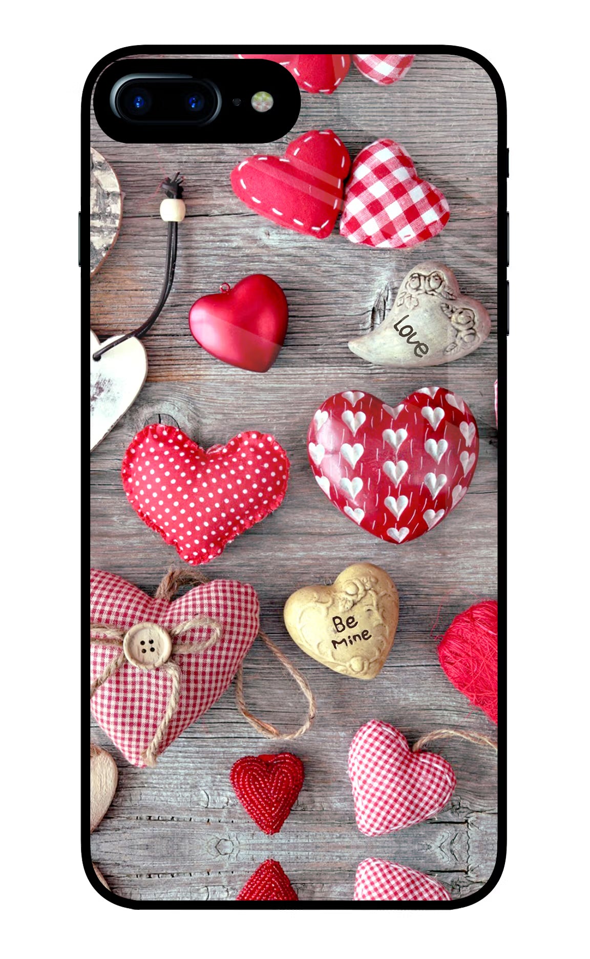 Love Wallpaper iPhone 8 Plus Glass Case Back Cover by Casekaro