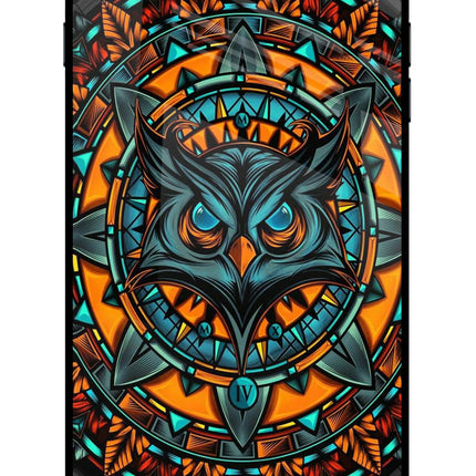 Angry Owl Art iPhone 8 Plus Glass Case Back Cover by Casekaro