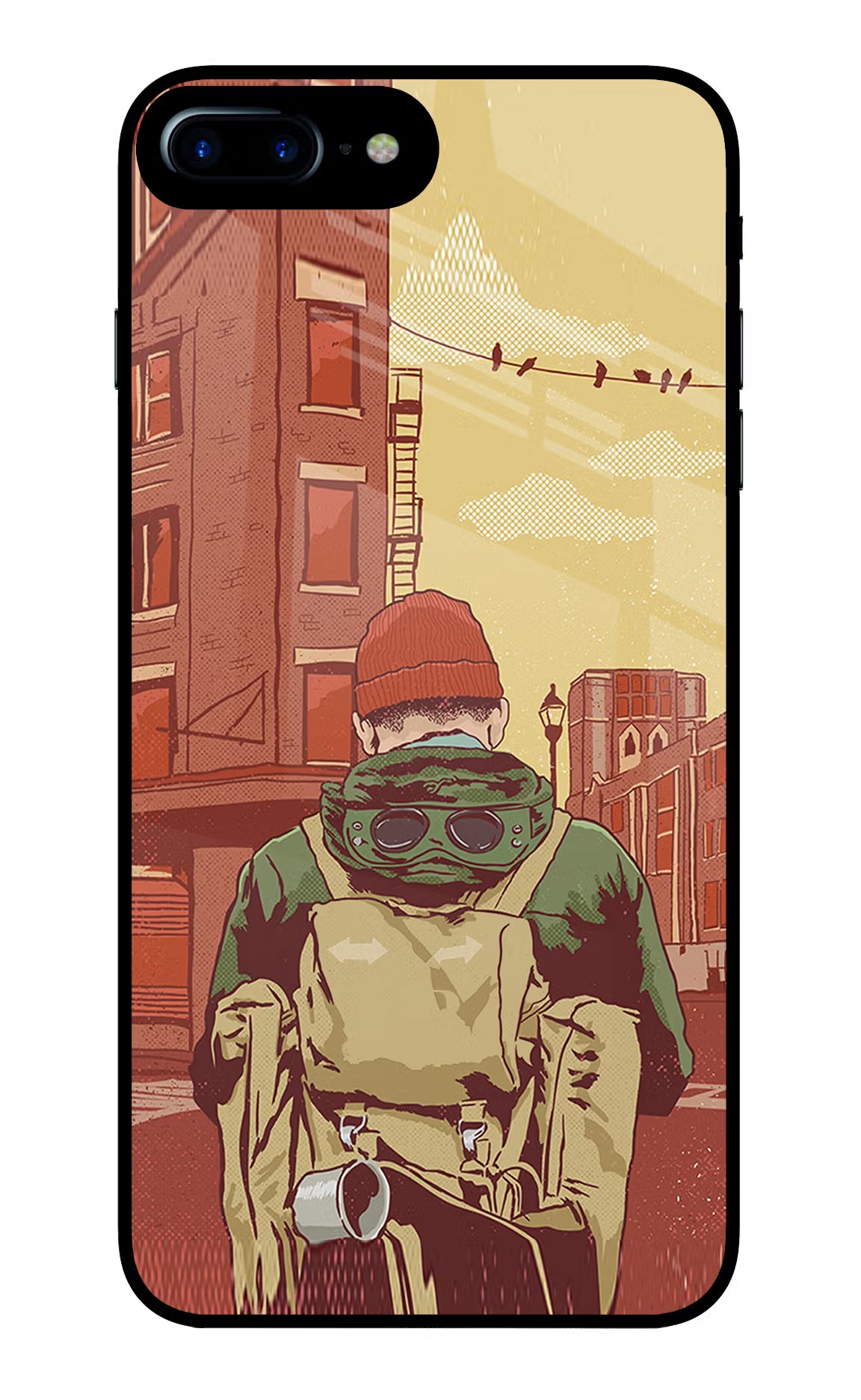 Adventurous iPhone 8 Plus Glass Case Back Cover by Casekaro