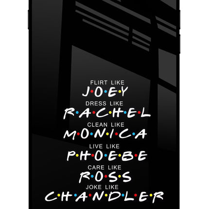 FRIENDS Character iPhone 8 Plus Glass Case Back Cover by Casekaro
