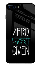 Zero Fucks Given iPhone 8 Plus Glass Case