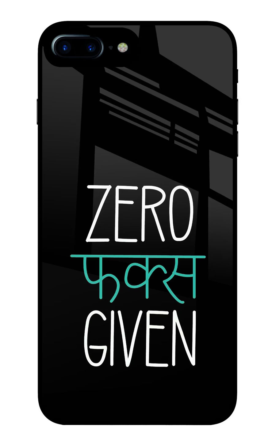 Zero Fucks Given iPhone 8 Plus Back Cover, Glass case