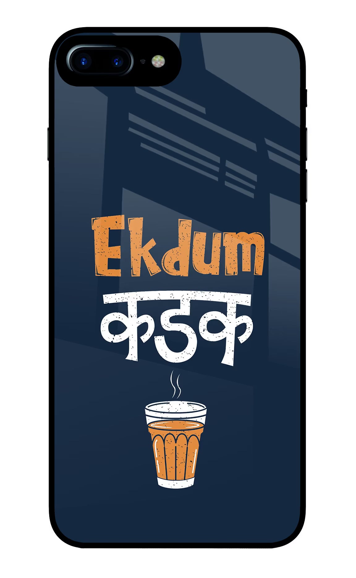 Ekdum Kadak Chai iPhone 8 Plus Glass Case Back Cover by Casekaro