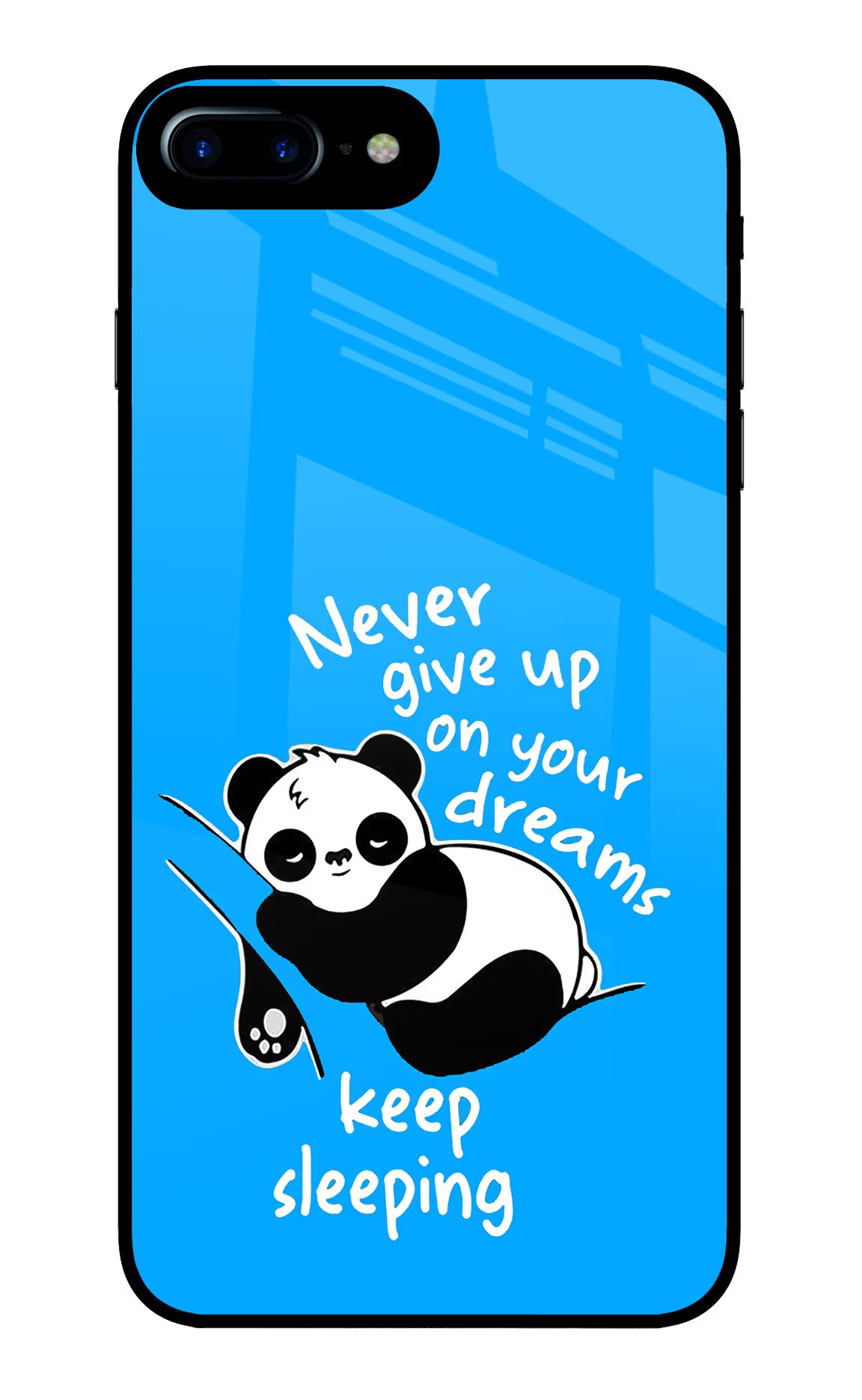 Keep Sleeping iPhone 8 Plus Glass Case Back Cover by Casekaro
