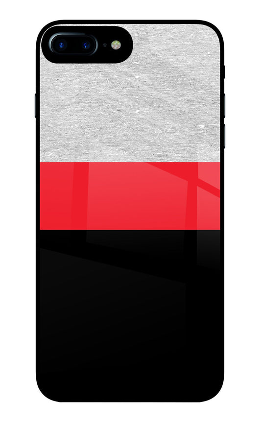 Tri Color Pattern iPhone 8 Plus Glass Case