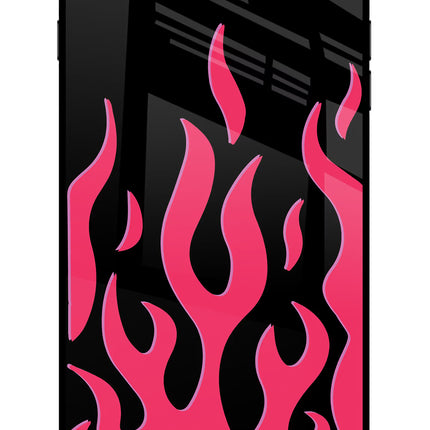 Fire Flames iPhone 8 Plus Glass Case Back Cover by Casekaro