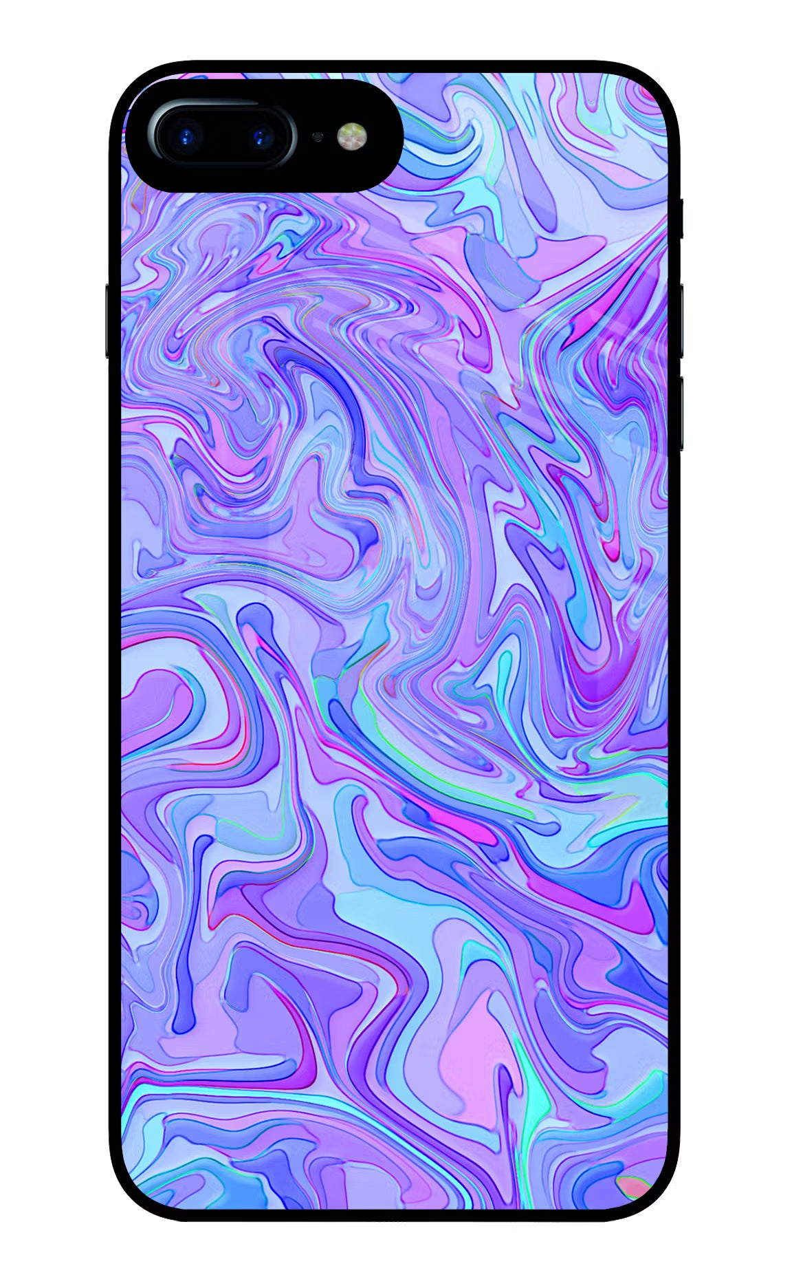 Glitter iPhone 8 Plus Glass Case Back Cover by Casekaro